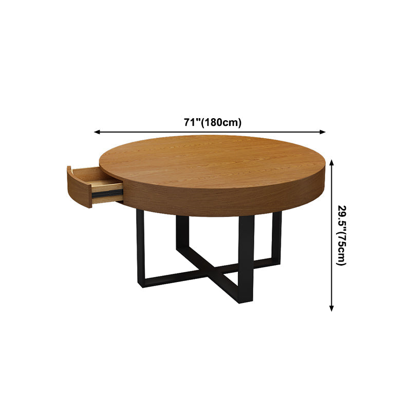 Industrial Style Dining Site Table Solid Wood Dining Room Furniture for Home Clearhalo ' dining_table' 'Dining Tables & Seating' 'Dining Tables' 'furn' 'furn_dining_table' 'Furniture' 'furniture_dining_table' 'Kitchen & Dining Furniture' 'kitchen&dining_furn' 'kitchen' 'kitchen_dining_table' 3980354