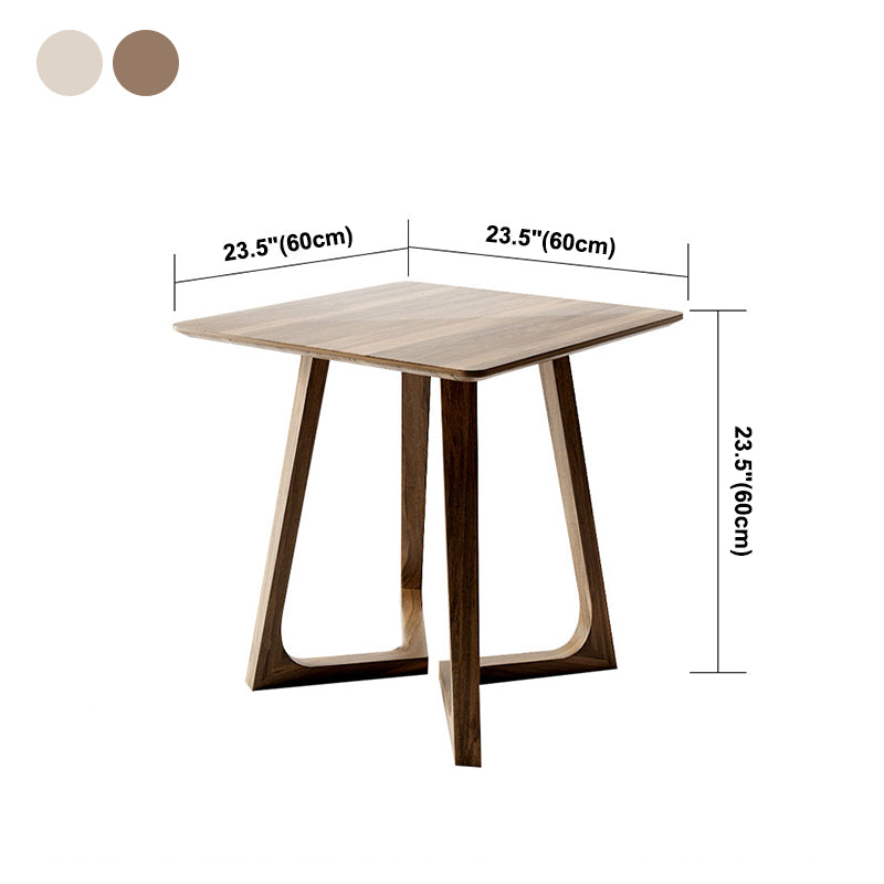 Square Wood Color Dining Table Solid Wood Table Industrial with Double Pedestal Clearhalo ' dining_table' 'Dining Tables & Seating' 'Dining Tables' 'furn' 'furn_dining_table' 'Furniture' 'furniture_dining_table' 'Kitchen & Dining Furniture' 'kitchen&dining_furn' 'kitchen' 'kitchen_dining_table' 3980365
