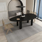 Oval Solid Wood Dining Table in Grey/Black Modern Table with 4 Legs for Restaurant Clearhalo ' dining_table' 'Dining Tables & Seating' 'Dining Tables' 'furn' 'furn_dining_table' 'Furniture' 'furniture_dining_table' 'Kitchen & Dining Furniture' 'kitchen&dining_furn' 'kitchen' 'kitchen_dining_table' 3980392