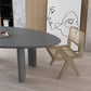 Oval Solid Wood Dining Table in Grey/Black Modern Table with 4 Legs for Restaurant Clearhalo ' dining_table' 'Dining Tables & Seating' 'Dining Tables' 'furn' 'furn_dining_table' 'Furniture' 'furniture_dining_table' 'Kitchen & Dining Furniture' 'kitchen&dining_furn' 'kitchen' 'kitchen_dining_table' 3980397