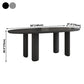 Oval Solid Wood Dining Table in Grey/Black Modern Table with 4 Legs for Restaurant Clearhalo ' dining_table' 'Dining Tables & Seating' 'Dining Tables' 'furn' 'furn_dining_table' 'Furniture' 'furniture_dining_table' 'Kitchen & Dining Furniture' 'kitchen&dining_furn' 'kitchen' 'kitchen_dining_table' 3980403