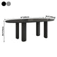 Oval Solid Wood Dining Table in Grey/Black Modern Table with 4 Legs for Restaurant Clearhalo ' dining_table' 'Dining Tables & Seating' 'Dining Tables' 'furn' 'furn_dining_table' 'Furniture' 'furniture_dining_table' 'Kitchen & Dining Furniture' 'kitchen&dining_furn' 'kitchen' 'kitchen_dining_table' 3980407