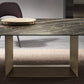Sintered Stone Top Dining Table Industrial Kitchen Table with Black Metal Pedestal Clearhalo ' dining_table' 'Dining Tables & Seating' 'Dining Tables' 'furn' 'furn_dining_table' 'Furniture' 'furniture_dining_table' 'Kitchen & Dining Furniture' 'kitchen&dining_furn' 'kitchen' 'kitchen_dining_table' 3980416