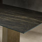 Sintered Stone Top Dining Table Industrial Kitchen Table with Black Metal Pedestal Clearhalo ' dining_table' 'Dining Tables & Seating' 'Dining Tables' 'furn' 'furn_dining_table' 'Furniture' 'furniture_dining_table' 'Kitchen & Dining Furniture' 'kitchen&dining_furn' 'kitchen' 'kitchen_dining_table' 3980417
