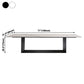 Sintered Stone Top Dining Table Industrial Kitchen Table with Black Metal Pedestal Clearhalo ' dining_table' 'Dining Tables & Seating' 'Dining Tables' 'furn' 'furn_dining_table' 'Furniture' 'furniture_dining_table' 'Kitchen & Dining Furniture' 'kitchen&dining_furn' 'kitchen' 'kitchen_dining_table' 3980421