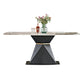Metal Traditional Luxury Rectangular Table Sintered Stone Dining Table with Pedestal Base White Without Chairs Clearhalo ' dining_table' 'Dining Tables & Seating' 'Dining Tables' 'furn' 'furn_dining_table' 'Furniture' 'furniture_dining_table' 'Kitchen & Dining Furniture' 'kitchen&dining_furn' 'kitchen' 'kitchen_dining_table' 3980427