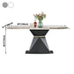 Metal Traditional Luxury Rectangular Table Sintered Stone Dining Table with Pedestal Base Clearhalo ' dining_table' 'Dining Tables & Seating' 'Dining Tables' 'furn' 'furn_dining_table' 'Furniture' 'furniture_dining_table' 'Kitchen & Dining Furniture' 'kitchen&dining_furn' 'kitchen' 'kitchen_dining_table' 3980431