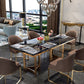 Metal Traditional Luxury Rectangle Table Sintered Stone Top Table for Dining Room Black Without Chairs Clearhalo ' dining_table' 'Dining Tables & Seating' 'Dining Tables' 'furn' 'furn_dining_table' 'Furniture' 'furniture_dining_table' 'Kitchen & Dining Furniture' 'kitchen&dining_furn' 'kitchen' 'kitchen_dining_table' 3980475