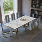 Metal Traditional Luxury Rectangle Table Sintered Stone Top Table for Dining Room Clearhalo ' dining_table' 'Dining Tables & Seating' 'Dining Tables' 'furn' 'furn_dining_table' 'Furniture' 'furniture_dining_table' 'Kitchen & Dining Furniture' 'kitchen&dining_furn' 'kitchen' 'kitchen_dining_table' 3980478