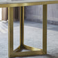 Metal Traditional Luxury Rectangle Table Sintered Stone Top Table for Dining Room Clearhalo ' dining_table' 'Dining Tables & Seating' 'Dining Tables' 'furn' 'furn_dining_table' 'Furniture' 'furniture_dining_table' 'Kitchen & Dining Furniture' 'kitchen&dining_furn' 'kitchen' 'kitchen_dining_table' 3980481