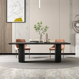 Simple Black Solid Wood Dining Table Rectangle Shape Standard Dining Table for Kitchen Clearhalo ' dining_table' 'Dining Tables & Seating' 'Dining Tables' 'furn' 'furn_dining_table' 'Furniture' 'furniture_dining_table' 'Kitchen & Dining Furniture' 'kitchen&dining_furn' 'kitchen' 'kitchen_dining_table' 3980489