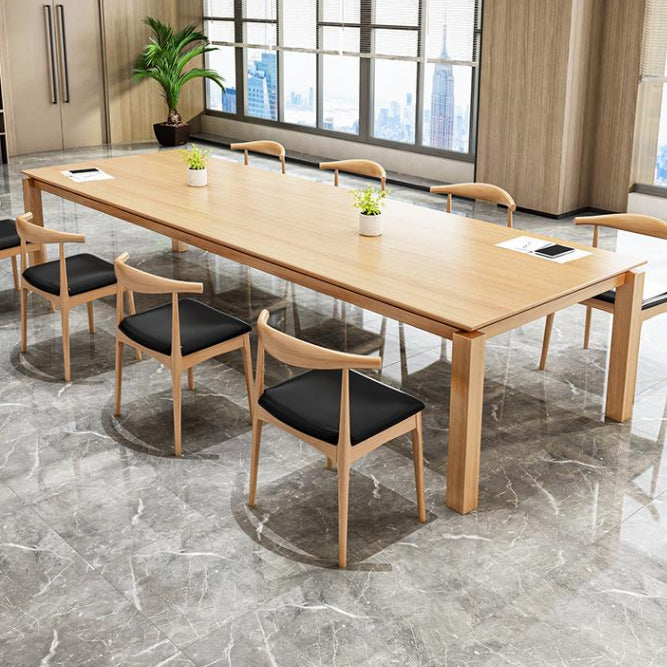 Rectangle Wood Color Dining Table Solid Wood Table Minimalist with 4 Legs Clearhalo ' dining_table' 'Dining Tables & Seating' 'Dining Tables' 'furn' 'furn_dining_table' 'Furniture' 'furniture_dining_table' 'Kitchen & Dining Furniture' 'kitchen&dining_furn' 'kitchen' 'kitchen_dining_table' 3980547