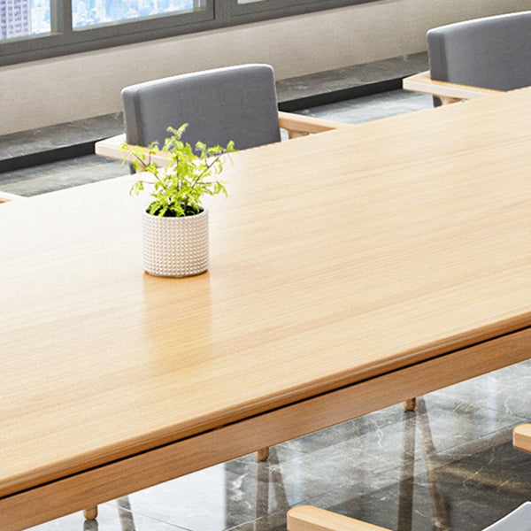 Rectangle Wood Color Dining Table Solid Wood Table Minimalist with 4 Legs Clearhalo ' dining_table' 'Dining Tables & Seating' 'Dining Tables' 'furn' 'furn_dining_table' 'Furniture' 'furniture_dining_table' 'Kitchen & Dining Furniture' 'kitchen&dining_furn' 'kitchen' 'kitchen_dining_table' 3980552