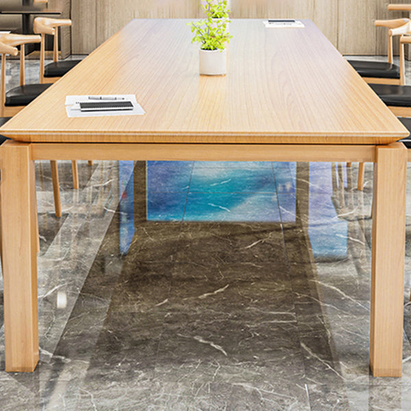 Rectangle Wood Color Dining Table Solid Wood Table Minimalist with 4 Legs Clearhalo ' dining_table' 'Dining Tables & Seating' 'Dining Tables' 'furn' 'furn_dining_table' 'Furniture' 'furniture_dining_table' 'Kitchen & Dining Furniture' 'kitchen&dining_furn' 'kitchen' 'kitchen_dining_table' 3980554