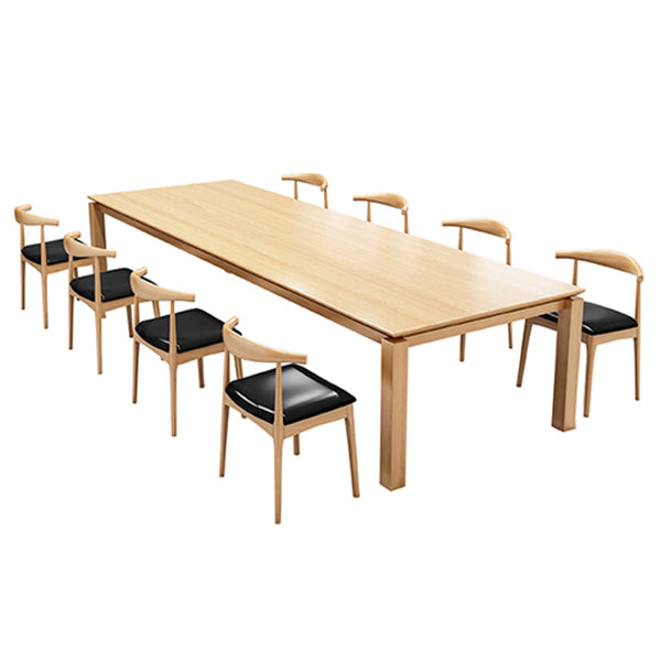 Rectangle Wood Color Dining Table Solid Wood Table Minimalist with 4 Legs Clearhalo ' dining_table' 'Dining Tables & Seating' 'Dining Tables' 'furn' 'furn_dining_table' 'Furniture' 'furniture_dining_table' 'Kitchen & Dining Furniture' 'kitchen&dining_furn' 'kitchen' 'kitchen_dining_table' 3980555