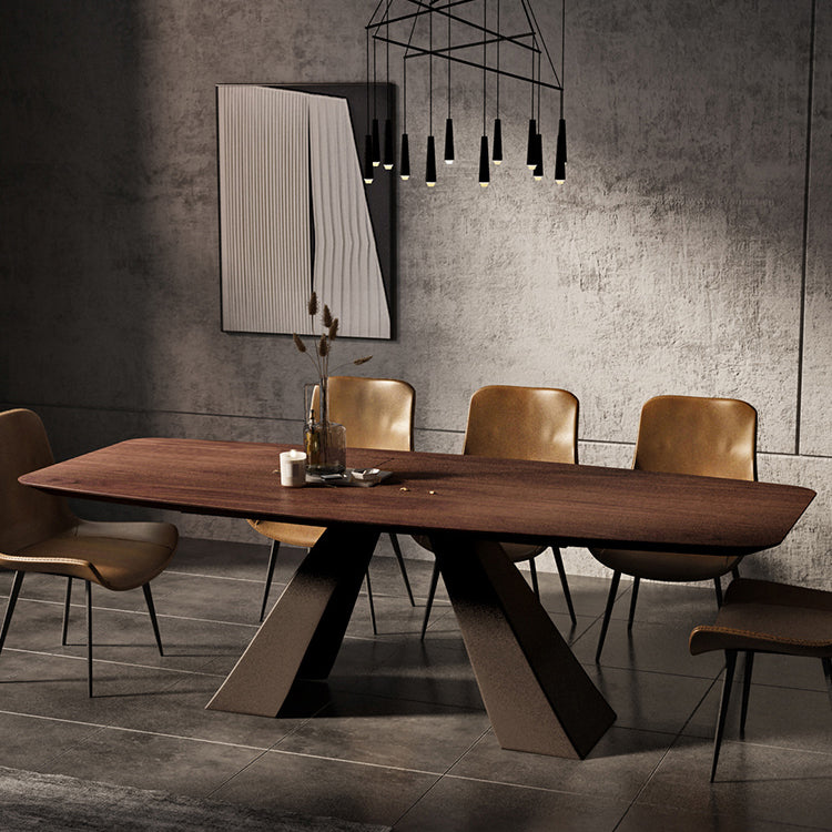 Metal Industrial Rectangle Table Solid Wood Top Table for Kitchen and Dining Room Clearhalo ' dining_table' 'Dining Tables & Seating' 'Dining Tables' 'furn' 'furn_dining_table' 'Furniture' 'furniture_dining_table' 'Kitchen & Dining Furniture' 'kitchen&dining_furn' 'kitchen' 'kitchen_dining_table' 3980566