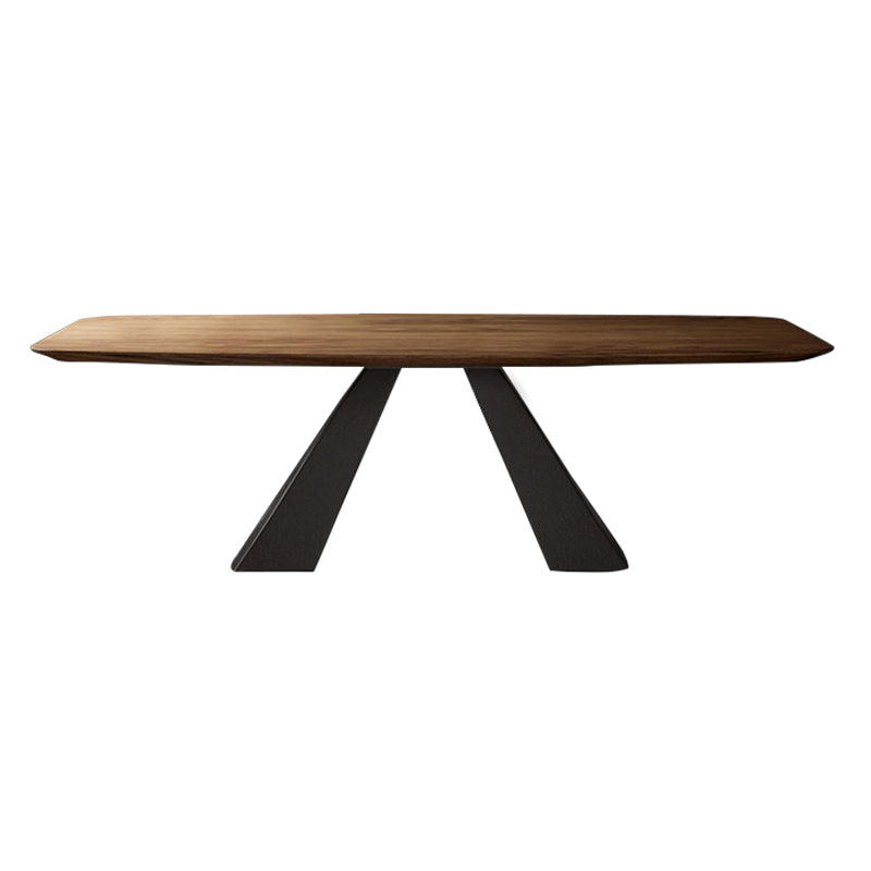Metal Industrial Rectangle Table Solid Wood Top Table for Kitchen and Dining Room Without Chairs Clearhalo ' dining_table' 'Dining Tables & Seating' 'Dining Tables' 'furn' 'furn_dining_table' 'Furniture' 'furniture_dining_table' 'Kitchen & Dining Furniture' 'kitchen&dining_furn' 'kitchen' 'kitchen_dining_table' 3980570