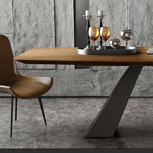 Metal Industrial Rectangle Table Solid Wood Top Table for Kitchen and Dining Room Clearhalo ' dining_table' 'Dining Tables & Seating' 'Dining Tables' 'furn' 'furn_dining_table' 'Furniture' 'furniture_dining_table' 'Kitchen & Dining Furniture' 'kitchen&dining_furn' 'kitchen' 'kitchen_dining_table' 3980573