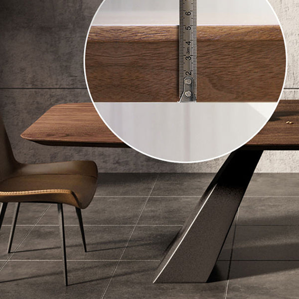 Metal Industrial Rectangle Table Solid Wood Top Table for Kitchen and Dining Room Clearhalo ' dining_table' 'Dining Tables & Seating' 'Dining Tables' 'furn' 'furn_dining_table' 'Furniture' 'furniture_dining_table' 'Kitchen & Dining Furniture' 'kitchen&dining_furn' 'kitchen' 'kitchen_dining_table' 3980574