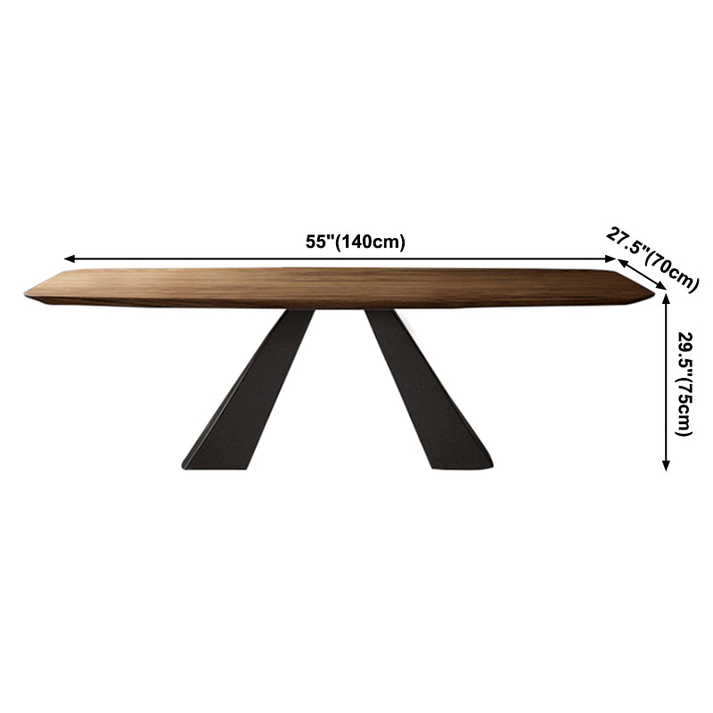 Metal Industrial Rectangle Table Solid Wood Top Table for Kitchen and Dining Room Clearhalo ' dining_table' 'Dining Tables & Seating' 'Dining Tables' 'furn' 'furn_dining_table' 'Furniture' 'furniture_dining_table' 'Kitchen & Dining Furniture' 'kitchen&dining_furn' 'kitchen' 'kitchen_dining_table' 3980577