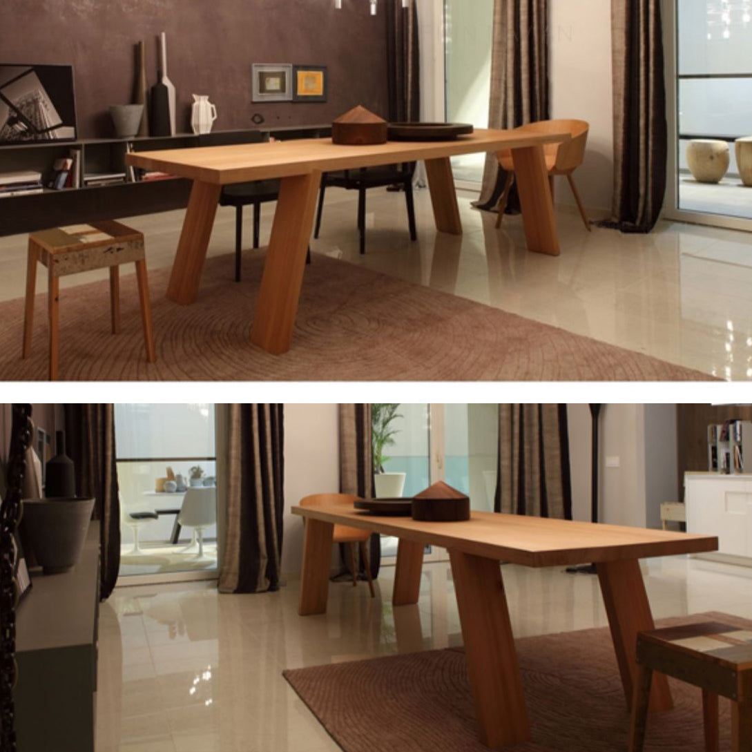 Solid Wood Industrial Rectangular Dining Table Wood Top Table with Legs Clearhalo ' dining_table' 'Dining Tables & Seating' 'Dining Tables' 'furn' 'furn_dining_table' 'Furniture' 'furniture_dining_table' 'Kitchen & Dining Furniture' 'kitchen&dining_furn' 'kitchen' 'kitchen_dining_table' 3980590
