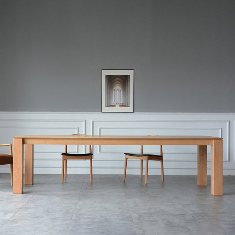 Solid Wood Contemporary Rectangular Table Wood Top Dining Table with 4 Legs Clearhalo ' dining_table' 'Dining Tables & Seating' 'Dining Tables' 'furn' 'furn_dining_table' 'Furniture' 'furniture_dining_table' 'Kitchen & Dining Furniture' 'kitchen&dining_furn' 'kitchen' 'kitchen_dining_table' 3980597