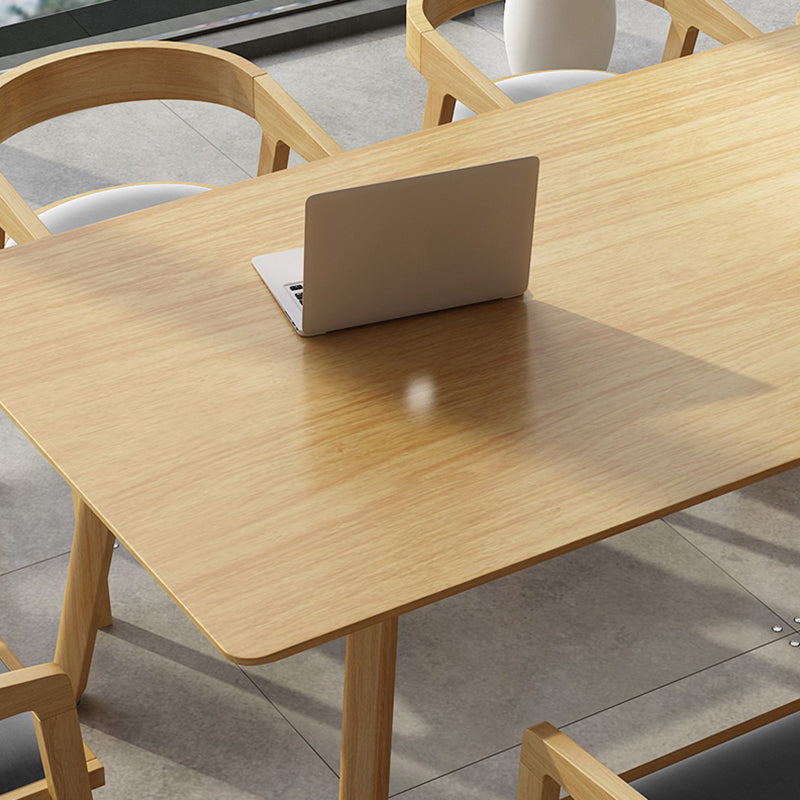Solid Wood Contemporary Rectangular Dining Table Wood Top Table with 4 Legs Clearhalo ' dining_table' 'Dining Tables & Seating' 'Dining Tables' 'furn' 'furn_dining_table' 'Furniture' 'furniture_dining_table' 'Kitchen & Dining Furniture' 'kitchen&dining_furn' 'kitchen' 'kitchen_dining_table' 3980613