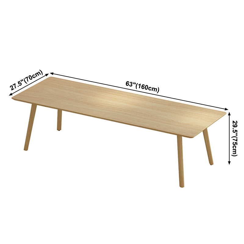 Solid Wood Contemporary Rectangular Dining Table Wood Top Table with 4 Legs Clearhalo ' dining_table' 'Dining Tables & Seating' 'Dining Tables' 'furn' 'furn_dining_table' 'Furniture' 'furniture_dining_table' 'Kitchen & Dining Furniture' 'kitchen&dining_furn' 'kitchen' 'kitchen_dining_table' 3980618
