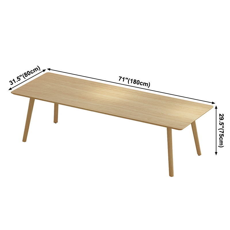 Solid Wood Contemporary Rectangular Dining Table Wood Top Table with 4 Legs Clearhalo ' dining_table' 'Dining Tables & Seating' 'Dining Tables' 'furn' 'furn_dining_table' 'Furniture' 'furniture_dining_table' 'Kitchen & Dining Furniture' 'kitchen&dining_furn' 'kitchen' 'kitchen_dining_table' 3980619