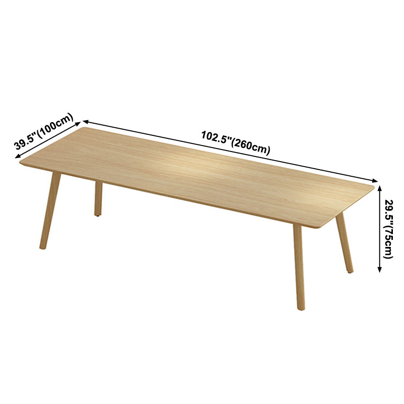 Solid Wood Contemporary Rectangular Dining Table Wood Top Table with 4 Legs Clearhalo ' dining_table' 'Dining Tables & Seating' 'Dining Tables' 'furn' 'furn_dining_table' 'Furniture' 'furniture_dining_table' 'Kitchen & Dining Furniture' 'kitchen&dining_furn' 'kitchen' 'kitchen_dining_table' 3980623