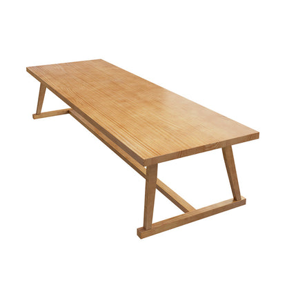 Solid Wood Industrial Rectangle Table Wood Top Indoor Table with Trestle Without Chairs Clearhalo ' dining_table' 'Dining Tables & Seating' 'Dining Tables' 'furn' 'furn_dining_table' 'Furniture' 'furniture_dining_table' 'Kitchen & Dining Furniture' 'kitchen&dining_furn' 'kitchen' 'kitchen_dining_table' 3980630