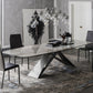 Metal Traditional Luxury Rectangular Table Sintered Stone Table for Dining Room and Kitchen Clearhalo ' dining_table' 'Dining Tables & Seating' 'Dining Tables' 'furn' 'furn_dining_table' 'Furniture' 'furniture_dining_table' 'Kitchen & Dining Furniture' 'kitchen&dining_furn' 'kitchen' 'kitchen_dining_table' 3980645