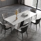 Sintered Stone Modern Rectangle Kitchen Table White Stone Top Table with Double Pedestal Clearhalo ' dining_table' 'Dining Tables & Seating' 'Dining Tables' 'furn' 'furn_dining_table' 'Furniture' 'furniture_dining_table' 'Kitchen & Dining Furniture' 'kitchen&dining_furn' 'kitchen' 'kitchen_dining_table' 3994265