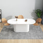 Sintered Stone and Wood Dining Table Simple Style Single Pedestal Base Table Wood White Clearhalo ' dining_table' 'Dining Tables & Seating' 'Dining Tables' 'furn' 'furn_dining_table' 'Furniture' 'furniture_dining_table' 'Kitchen & Dining Furniture' 'kitchen&dining_furn' 'kitchen' 'kitchen_dining_table' 3994270