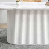 Sintered Stone and Wood Dining Table Simple Style Single Pedestal Base Table Clearhalo ' dining_table' 'Dining Tables & Seating' 'Dining Tables' 'furn' 'furn_dining_table' 'Furniture' 'furniture_dining_table' 'Kitchen & Dining Furniture' 'kitchen&dining_furn' 'kitchen' 'kitchen_dining_table' 3994277