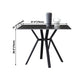 Square Shape Industrial Dining Table Black Fixed Table with Sintered Stone Clearhalo ' dining_table' 'Dining Tables & Seating' 'Dining Tables' 'furn' 'furn_dining_table' 'Furniture' 'furniture_dining_table' 'Kitchen & Dining Furniture' 'kitchen&dining_furn' 'kitchen' 'kitchen_dining_table' 3994288