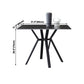 Square Shape Industrial Dining Table Black Fixed Table with Sintered Stone Clearhalo ' dining_table' 'Dining Tables & Seating' 'Dining Tables' 'furn' 'furn_dining_table' 'Furniture' 'furniture_dining_table' 'Kitchen & Dining Furniture' 'kitchen&dining_furn' 'kitchen' 'kitchen_dining_table' 3994289