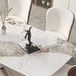 Metal Traditional Luxury Rectangle Table Sintered Stone Dining Table for Kitchen and Dining Room Clearhalo ' dining_table' 'Dining Tables & Seating' 'Dining Tables' 'furn' 'furn_dining_table' 'Furniture' 'furniture_dining_table' 'Kitchen & Dining Furniture' 'kitchen&dining_furn' 'kitchen' 'kitchen_dining_table' 3994297