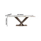 Metal Traditional Luxury Rectangle Table Sintered Stone Dining Table for Kitchen and Dining Room Clearhalo ' dining_table' 'Dining Tables & Seating' 'Dining Tables' 'furn' 'furn_dining_table' 'Furniture' 'furniture_dining_table' 'Kitchen & Dining Furniture' 'kitchen&dining_furn' 'kitchen' 'kitchen_dining_table' 3994301