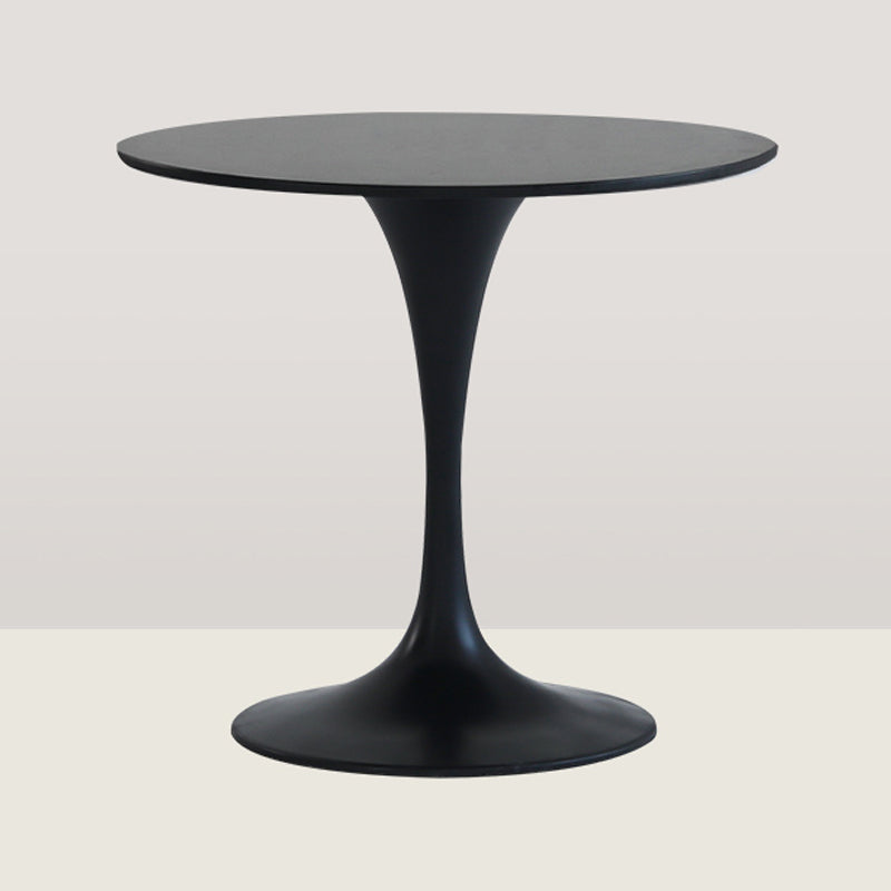Round Solid Wood Four-Color Dining Table Simplicity Tulip Base Table for Dining Room Black Without Chairs Clearhalo ' dining_table' 'Dining Tables & Seating' 'Dining Tables' 'furn' 'furn_dining_table' 'Furniture' 'furniture_dining_table' 'Kitchen & Dining Furniture' 'kitchen&dining_furn' 'kitchen' 'kitchen_dining_table' 3994308