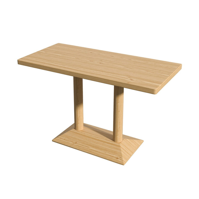 Solid Wooden Table Industrial Dining Table with Metal Pedestal Base Rectangle Natural Without Chairs Clearhalo ' dining_table' 'Dining Tables & Seating' 'Dining Tables' 'furn' 'furn_dining_table' 'Furniture' 'furniture_dining_table' 'Kitchen & Dining Furniture' 'kitchen&dining_furn' 'kitchen' 'kitchen_dining_table' 3994329