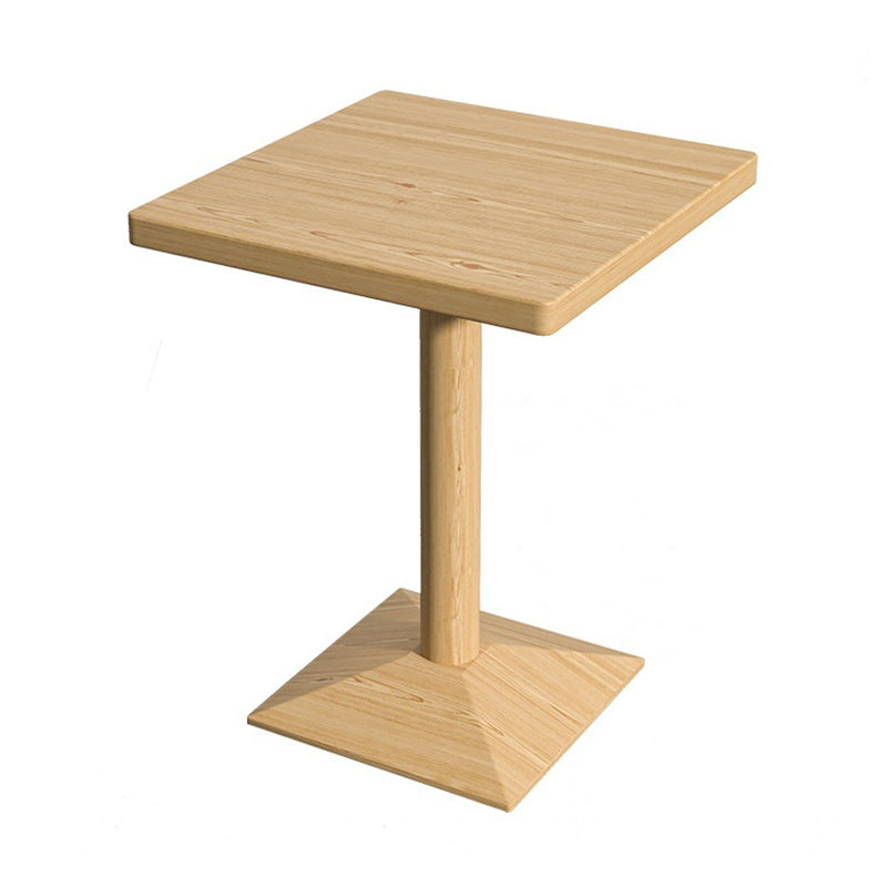 Solid Wooden Table Industrial Dining Table with Metal Pedestal Base Square Natural Without Chairs Clearhalo ' dining_table' 'Dining Tables & Seating' 'Dining Tables' 'furn' 'furn_dining_table' 'Furniture' 'furniture_dining_table' 'Kitchen & Dining Furniture' 'kitchen&dining_furn' 'kitchen' 'kitchen_dining_table' 3994331