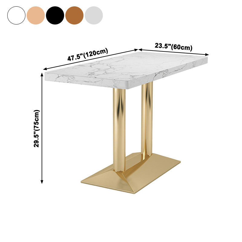 Solid Wooden Table Industrial Dining Table with Metal Pedestal Base Clearhalo ' dining_table' 'Dining Tables & Seating' 'Dining Tables' 'furn' 'furn_dining_table' 'Furniture' 'furniture_dining_table' 'Kitchen & Dining Furniture' 'kitchen&dining_furn' 'kitchen' 'kitchen_dining_table' 3994342