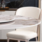 Sintered Stone Top Rotatable Round Table for Restaurant Modern Dining Table with Pedestal Base Clearhalo ' dining_table' 'Dining Tables & Seating' 'Dining Tables' 'furn' 'furn_dining_table' 'Furniture' 'furniture_dining_table' 'Kitchen & Dining Furniture' 'kitchen&dining_furn' 'kitchen' 'kitchen_dining_table' 3994359