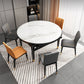 Sintered Stone Extendable Round Table for Restaurant Modern Dining Table with 4 Legs Clearhalo ' dining_table' 'Dining Tables & Seating' 'Dining Tables' 'furn' 'furn_dining_table' 'Furniture' 'furniture_dining_table' 'Kitchen & Dining Furniture' 'kitchen&dining_furn' 'kitchen' 'kitchen_dining_table' 3994385