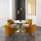 Sintered Stone Dining Table Luxury Style Single Pedestal Base Table for Dining Room Clearhalo ' dining_table' 'Dining Tables & Seating' 'Dining Tables' 'furn' 'furn_dining_table' 'Furniture' 'furniture_dining_table' 'Kitchen & Dining Furniture' 'kitchen&dining_furn' 'kitchen' 'kitchen_dining_table' 3994397