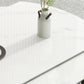 Sintered Stone Top Extendable Round Table for Restaurant Modern Dining Table in White with 4 Legs Clearhalo ' dining_table' 'Dining Tables & Seating' 'Dining Tables' 'furn' 'furn_dining_table' 'Furniture' 'furniture_dining_table' 'Kitchen & Dining Furniture' 'kitchen&dining_furn' 'kitchen' 'kitchen_dining_table' 3994410