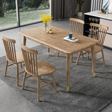 Ash Wood Dining Table Luxury Style 4 Legs Base Solid Wood Table for Dining Room Clearhalo ' dining_table' 'Dining Tables & Seating' 'Dining Tables' 'Furniture' 'furniture_dining_table' 'Kitchen & Dining Furniture' 'kitchen&dining_furn' 'kitchen' 'kitchen_dining_table' 3994417