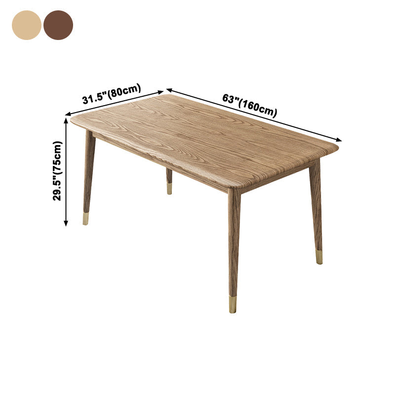 Ash Wood Dining Table Luxury Style 4 Legs Base Solid Wood Table for Dining Room Clearhalo ' dining_table' 'Dining Tables & Seating' 'Dining Tables' 'Furniture' 'furniture_dining_table' 'Kitchen & Dining Furniture' 'kitchen&dining_furn' 'kitchen' 'kitchen_dining_table' 3994436