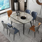 Sintered Stone Top Extendable Round Kitchen Table Modern Dining Table with 4 Legs Clearhalo ' dining_table' 'Dining Tables & Seating' 'Dining Tables' 'furn' 'furn_dining_table' 'Furniture' 'furniture_dining_table' 'Kitchen & Dining Furniture' 'kitchen&dining_furn' 'kitchen' 'kitchen_dining_table' 3994437